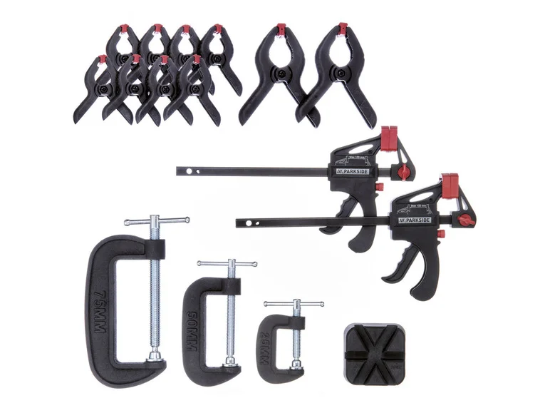 PARKSIDE® Set de pinces de serrage et serre-joints. 16 pièces