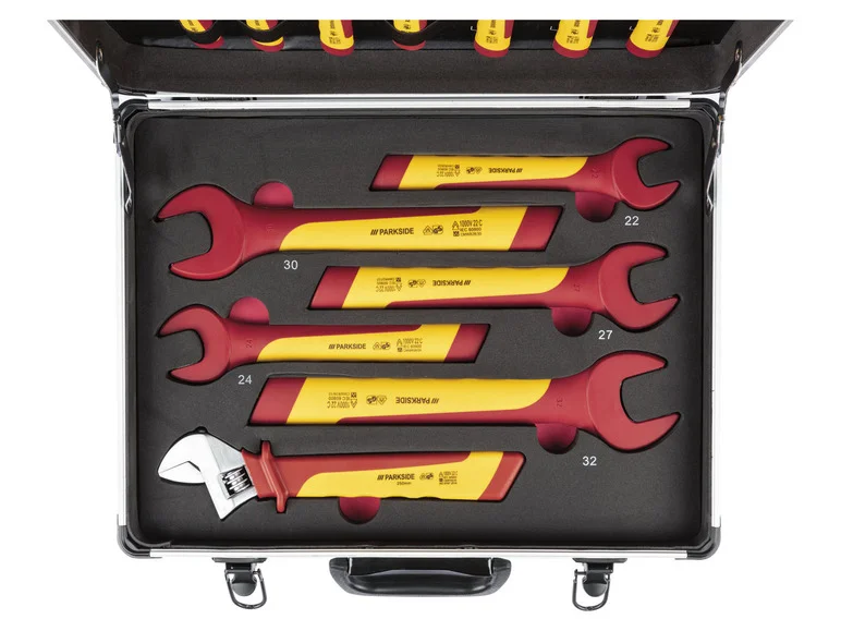 PARKSIDE® Jeu de clés à douilles ou Jeu de clés à fourche à une bouche. 20 pièces