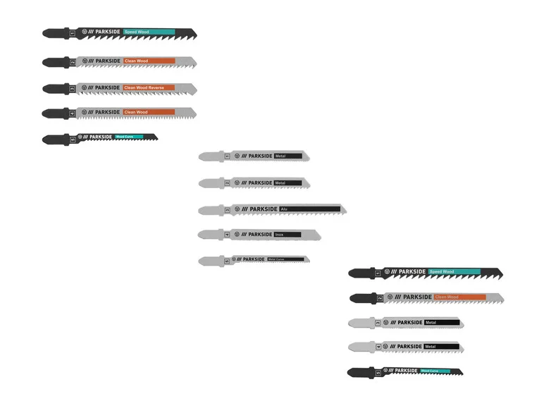 PARKSIDE® Lames de scie sauteuse PSTZ 3 A1. 5 pièces