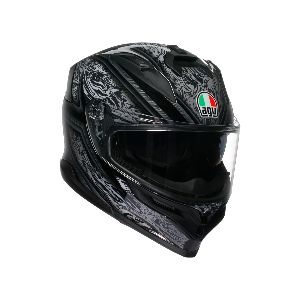 K7 AGV E2206 MPLK - DAMASCUS BLACK/SILVER