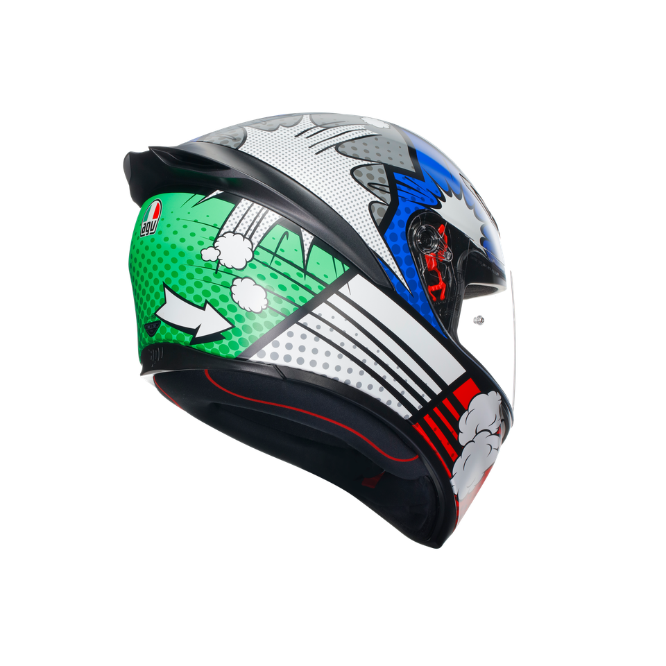 K1 S BANG MATT ITALY/BLUE - MOTORBIKE FULL FACE HELMET E2206
