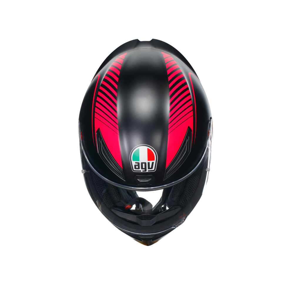 K1 S WARMUP BLACK/PINK - MOTORBIKE FULL FACE HELMET E2206
