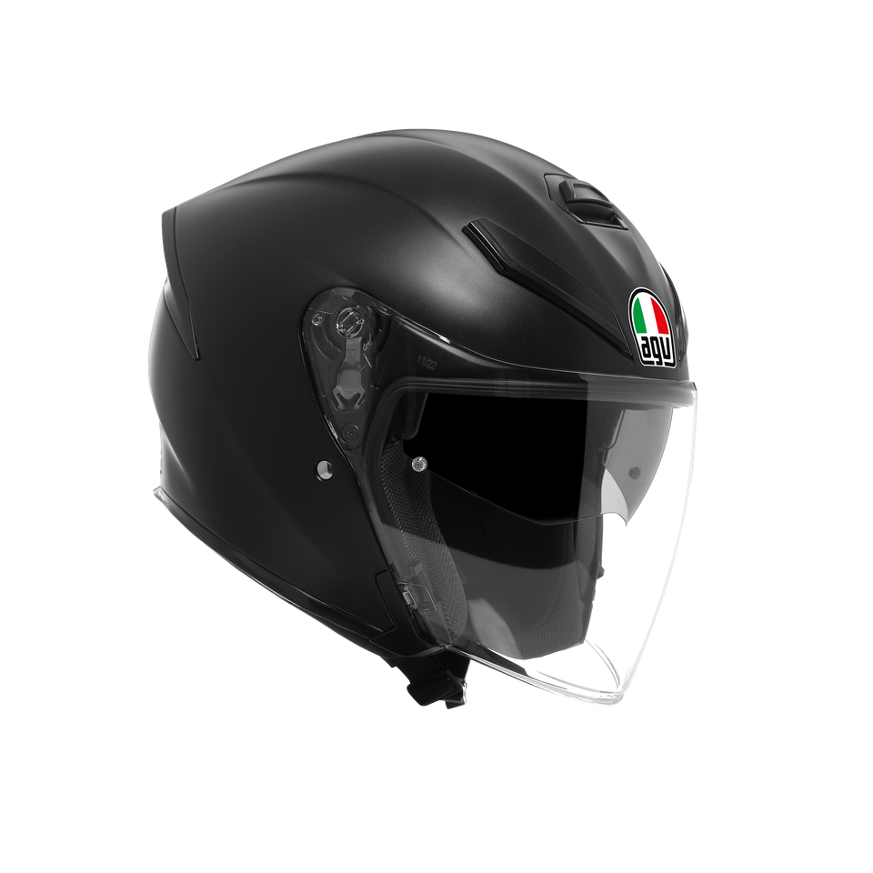 K5 JET EVO MONO MATT BLACK - MOTORBIKE OPEN FACE HELMET E2206