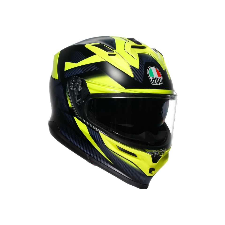 K7 AGV E2206 MPLK - GLIMPSE MATT BLACK/YELLOW FLUO