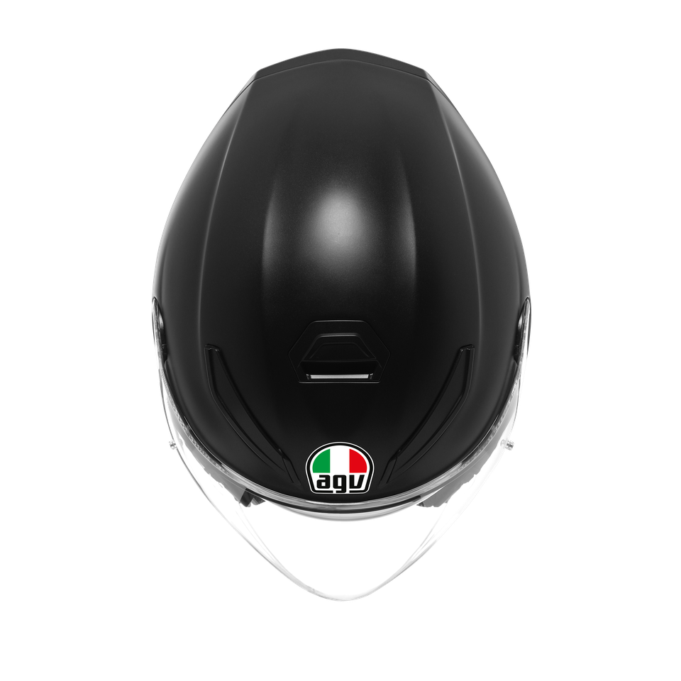 K5 JET EVO MONO MATT BLACK - MOTORBIKE OPEN FACE HELMET E2206