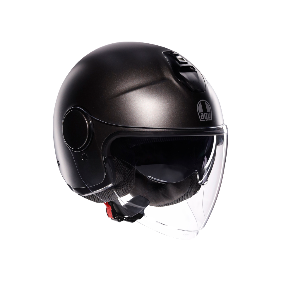 ETERES MONO MATT ASFALTO GREY - MOTORBIKE OPEN FACE HELMET E2206