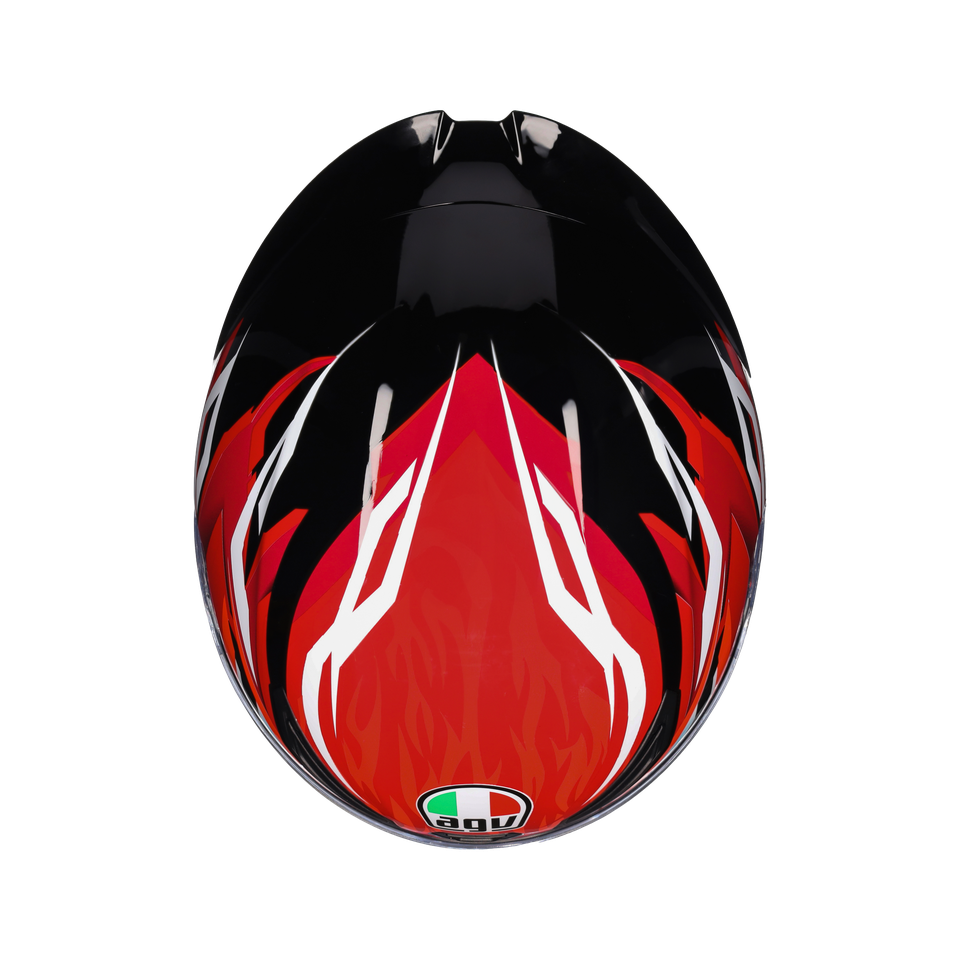 K1 S LION BLACK/RED/WHITE - MOTORBIKE FULL FACE HELMET E2206