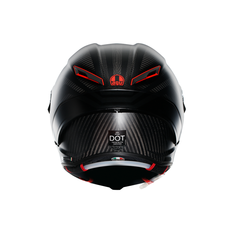 PISTA GP RR INTREPIDO MATT CARBON/BLK/RED - MOTORBIKE FULL FACE HELMET E2206 DOT