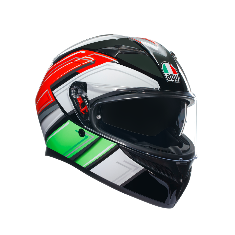 K3 WING BLACK/ITALY - MOTORBIKE FULL FACE HELMET E2206