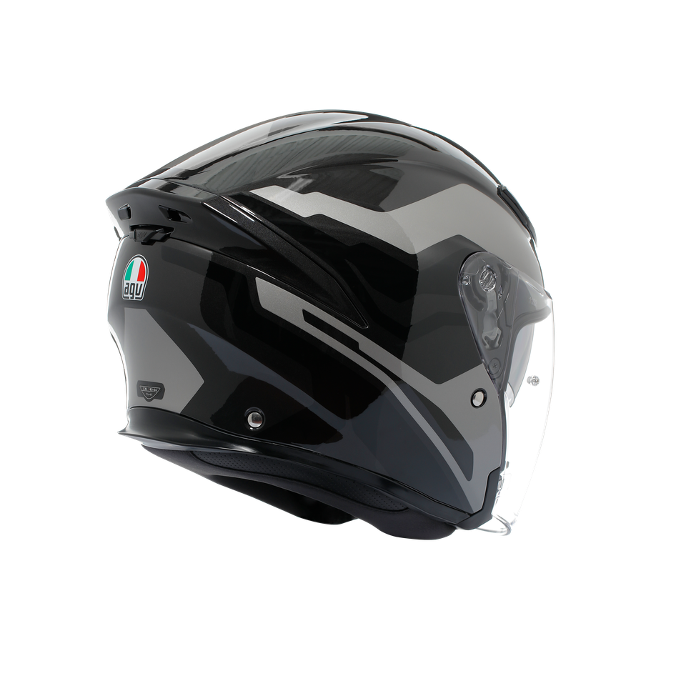 K5 JET EVO TUNE GREY/BLACK - MOTORBIKE OPEN FACE HELMET E2206
