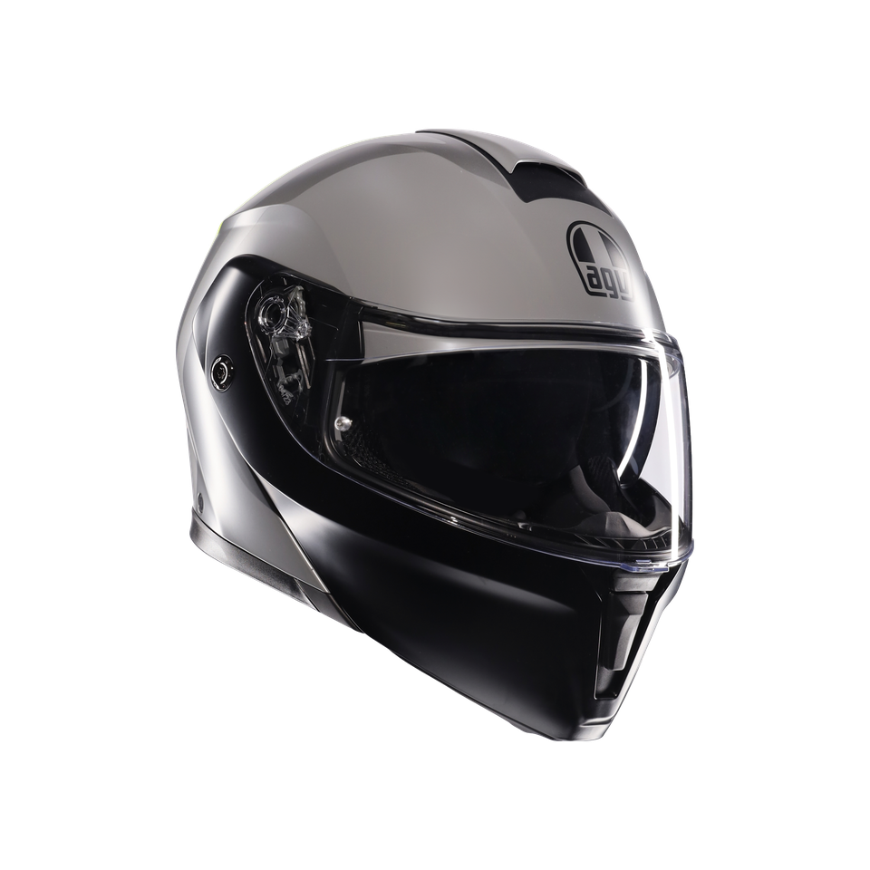 STREETMODULAR RESIA MATT GREY/BLACK/YEL FLUO - MOTORBIKE FLIP UP HELMET E2206