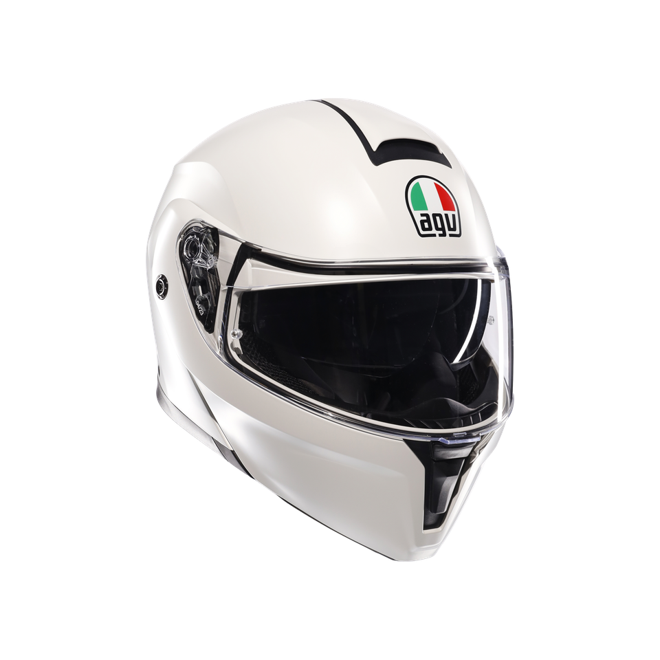 STREETMODULAR MONO MATT BLACK MATERIA WHITE - MOTORBIKE FLIP UP HELMET E2206