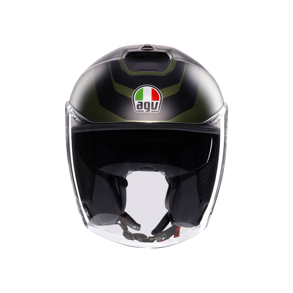 IRIDES SAKAI MATT GREEN/BLACK - MOTORBIKE OPEN FACE HELMET E2206
