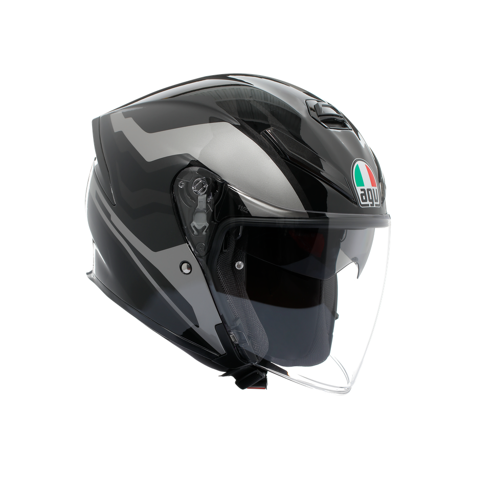 K5 JET EVO TUNE GREY/BLACK - MOTORBIKE OPEN FACE HELMET E2206