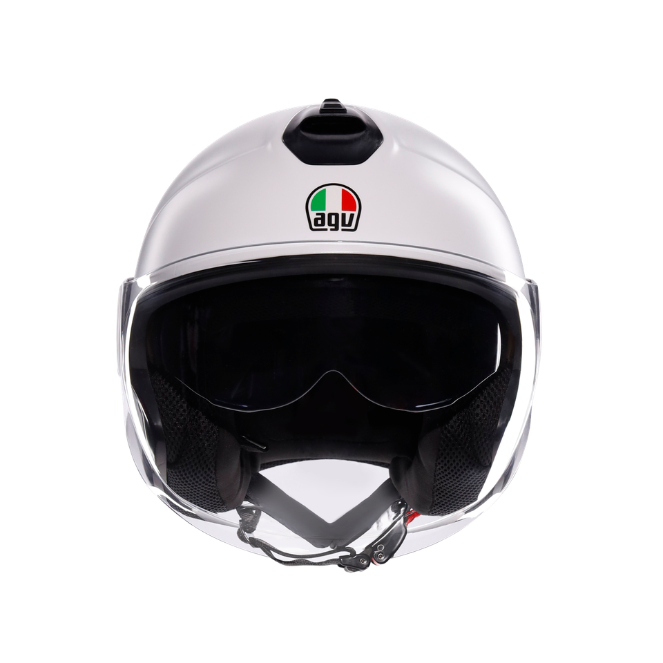 ETERES CAPOLIVERI MATT WHITE/ITALY - MOTORBIKE OPEN FACE HELMET E2206