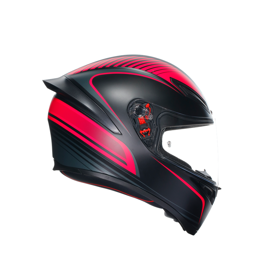 K1 S WARMUP BLACK/PINK - MOTORBIKE FULL FACE HELMET E2206