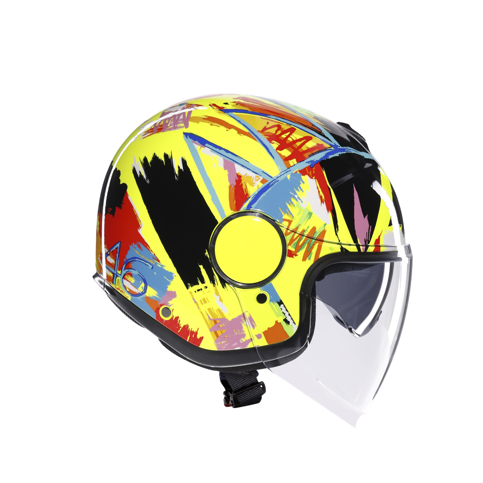 ETERES ROSSI WINTER TEST 2019 - MOTORBIKE OPEN FACE HELMET E2206