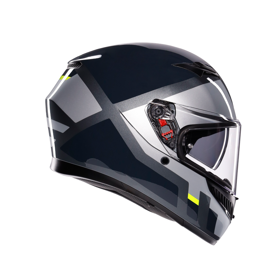 K3 SHADE GREY/YELLOW FLUO - MOTORBIKE FULL FACE HELMET E2206