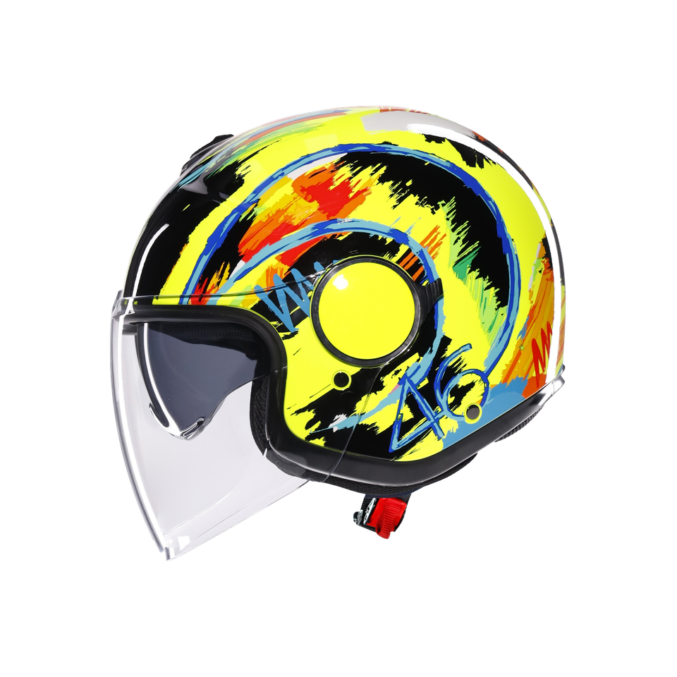 ETERES ROSSI WINTER TEST 2019 - MOTORBIKE OPEN FACE HELMET E2206