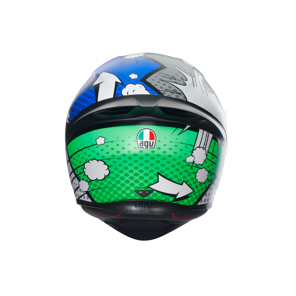 K1 S BANG MATT ITALY/BLUE - MOTORBIKE FULL FACE HELMET E2206