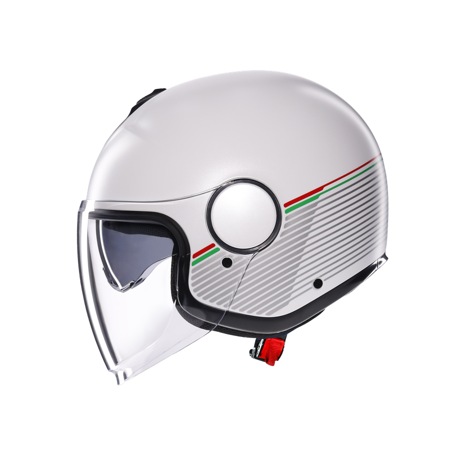ETERES CAPOLIVERI MATT WHITE/ITALY - MOTORBIKE OPEN FACE HELMET E2206