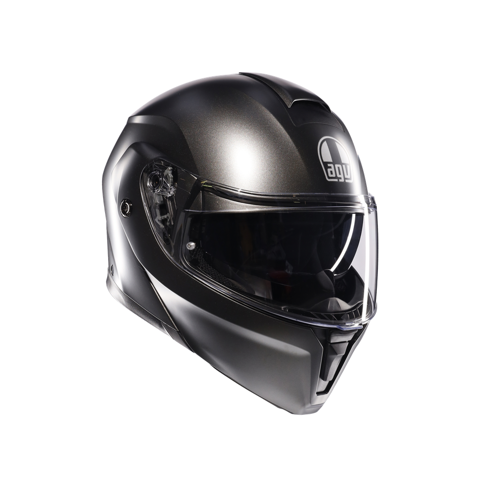 STREETMODULAR MONO MATT ASFALTO GREY - MOTORBIKE FLIP UP HELMET E2206