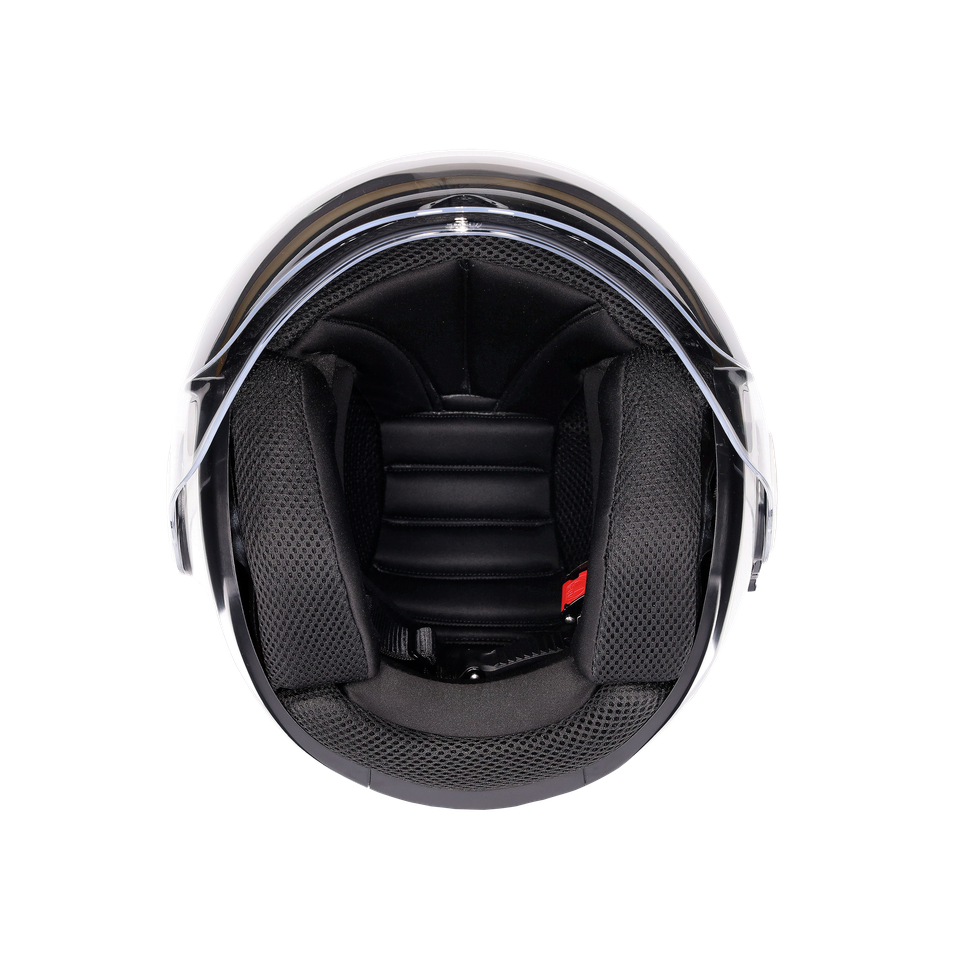 ETERES MONO MATERIA WHITE - MOTORBIKE OPEN FACE HELMET E2206