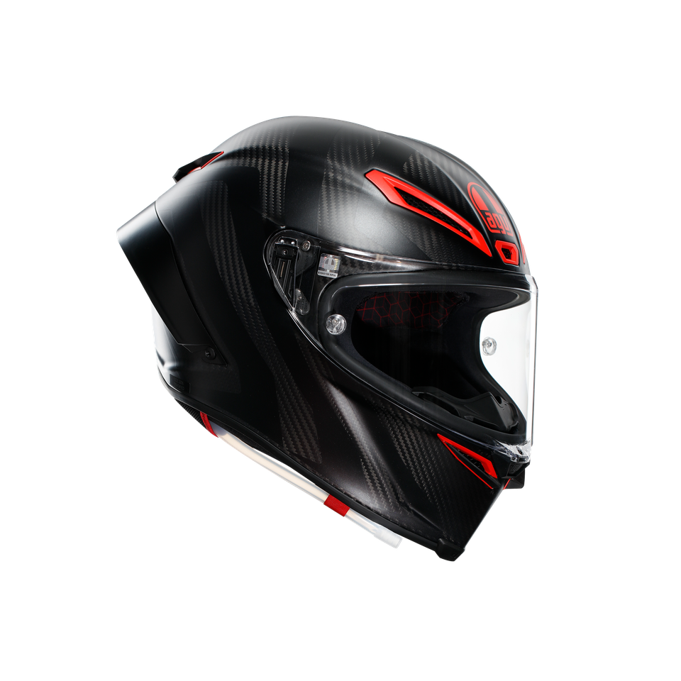 PISTA GP RR INTREPIDO MATT CARBON/BLK/RED - MOTORBIKE FULL FACE HELMET E2206 DOT