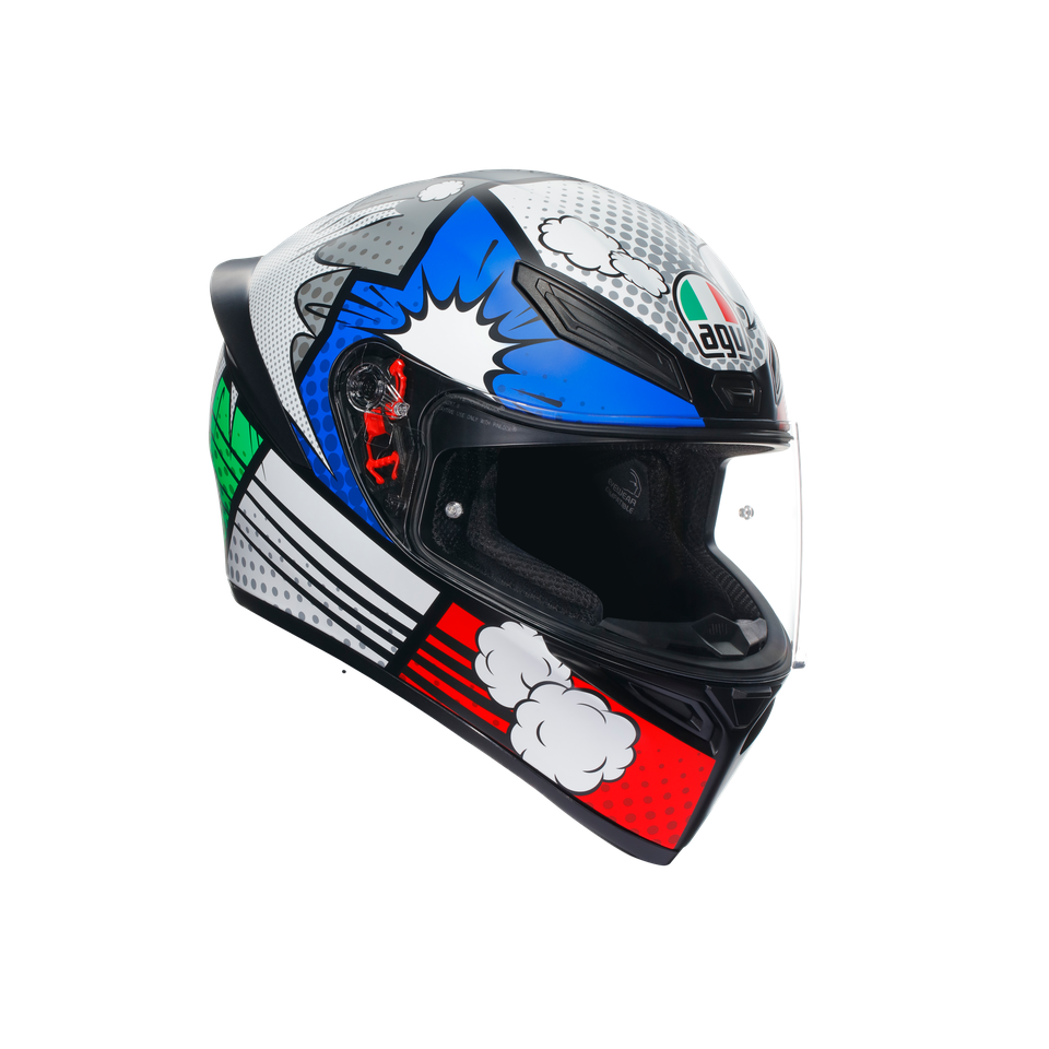 K1 S BANG MATT ITALY/BLUE - MOTORBIKE FULL FACE HELMET E2206