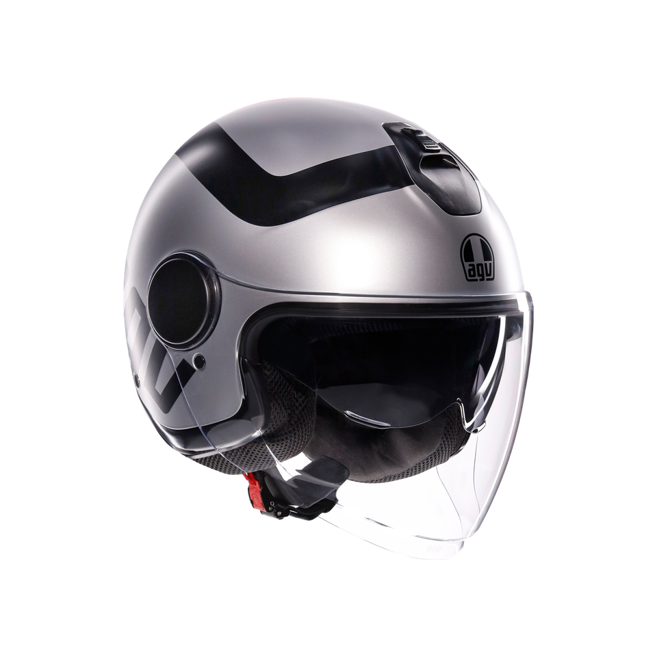 ETERES RIMINI MATT GREY/BLACK - MOTORBIKE OPEN FACE HELMET E2206
