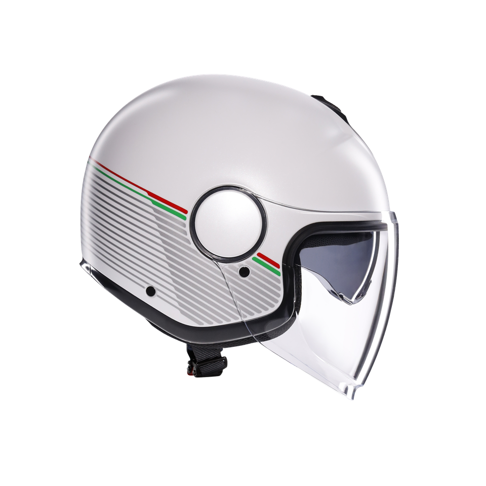 ETERES CAPOLIVERI MATT WHITE/ITALY - MOTORBIKE OPEN FACE HELMET E2206
