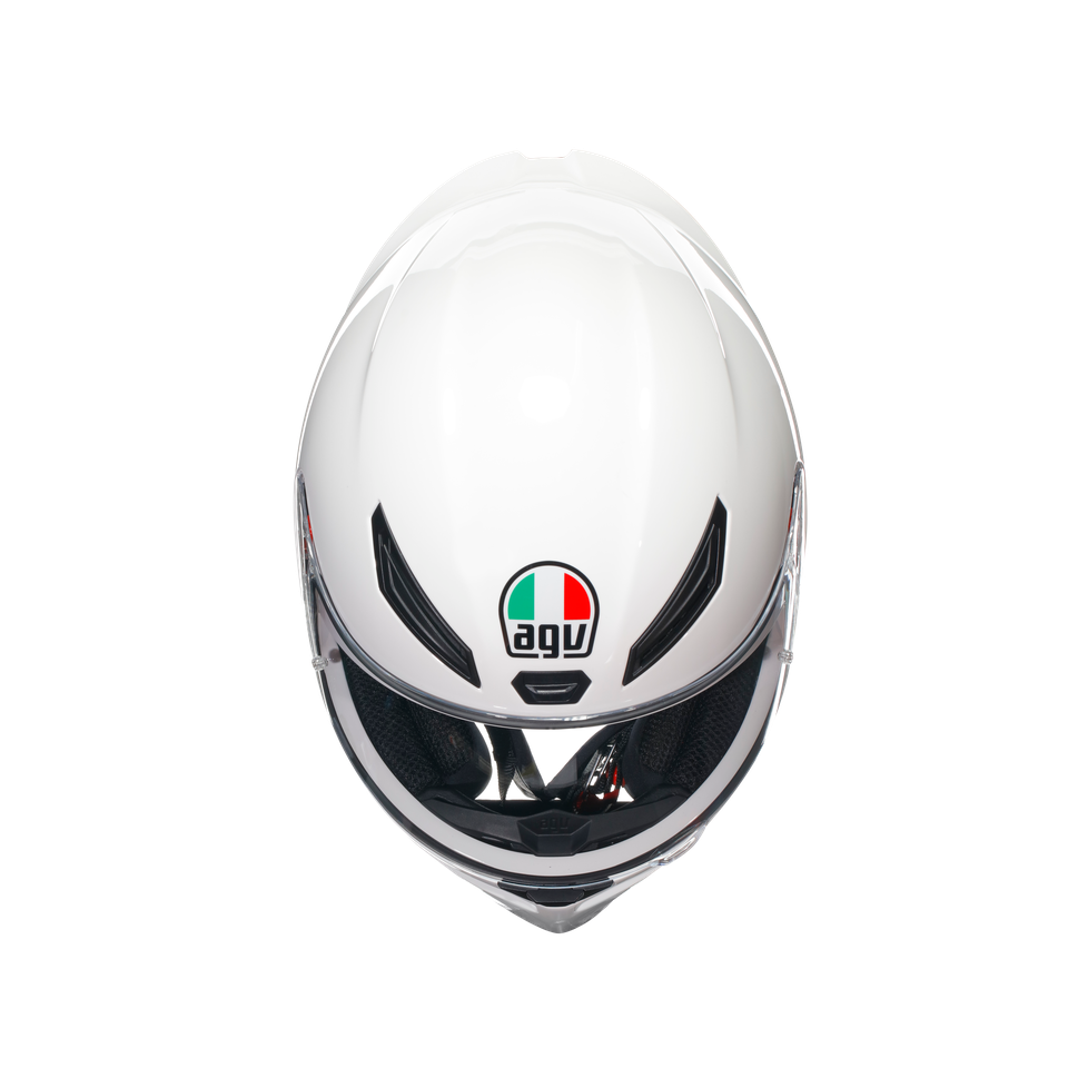 K1 S WHITE - MOTORBIKE FULL FACE HELMET E2206