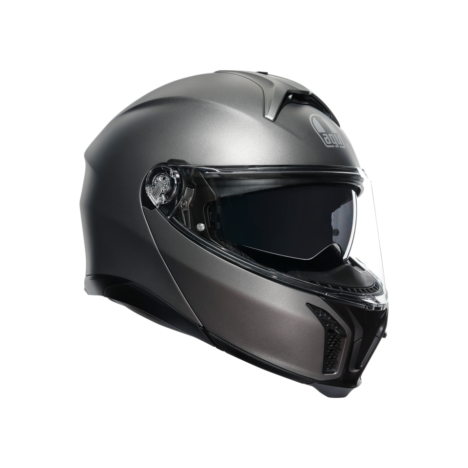 TOURMODULAR LUNA GREY MATT - MOTORBIKE FLIP UP HELMET E2206