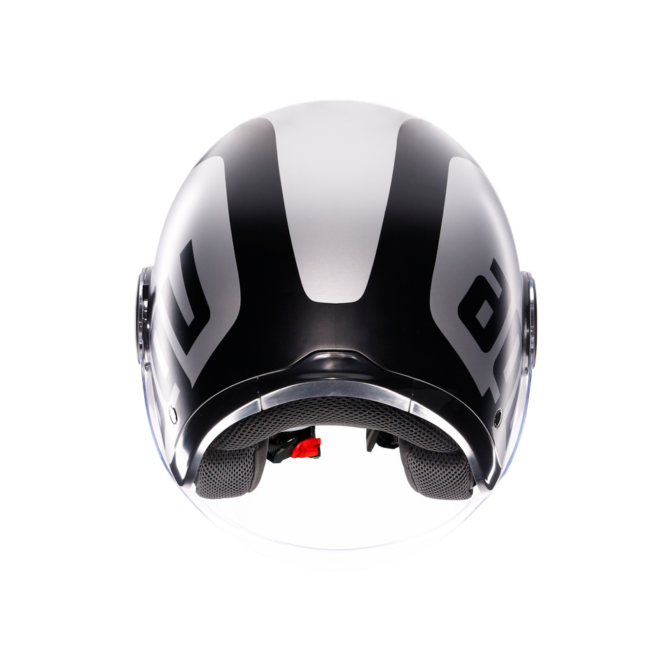 ETERES RIMINI MATT GREY/BLACK - MOTORBIKE OPEN FACE HELMET E2206