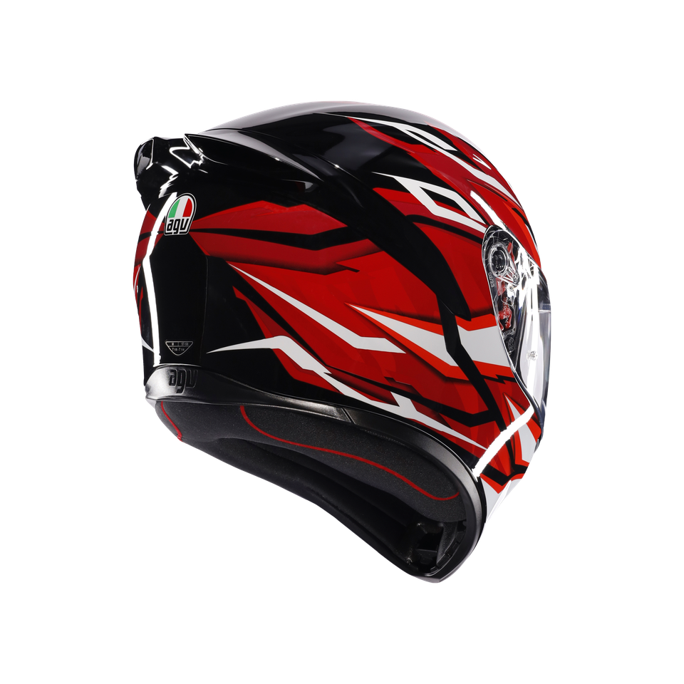 K1 S LION BLACK/RED/WHITE - MOTORBIKE FULL FACE HELMET E2206