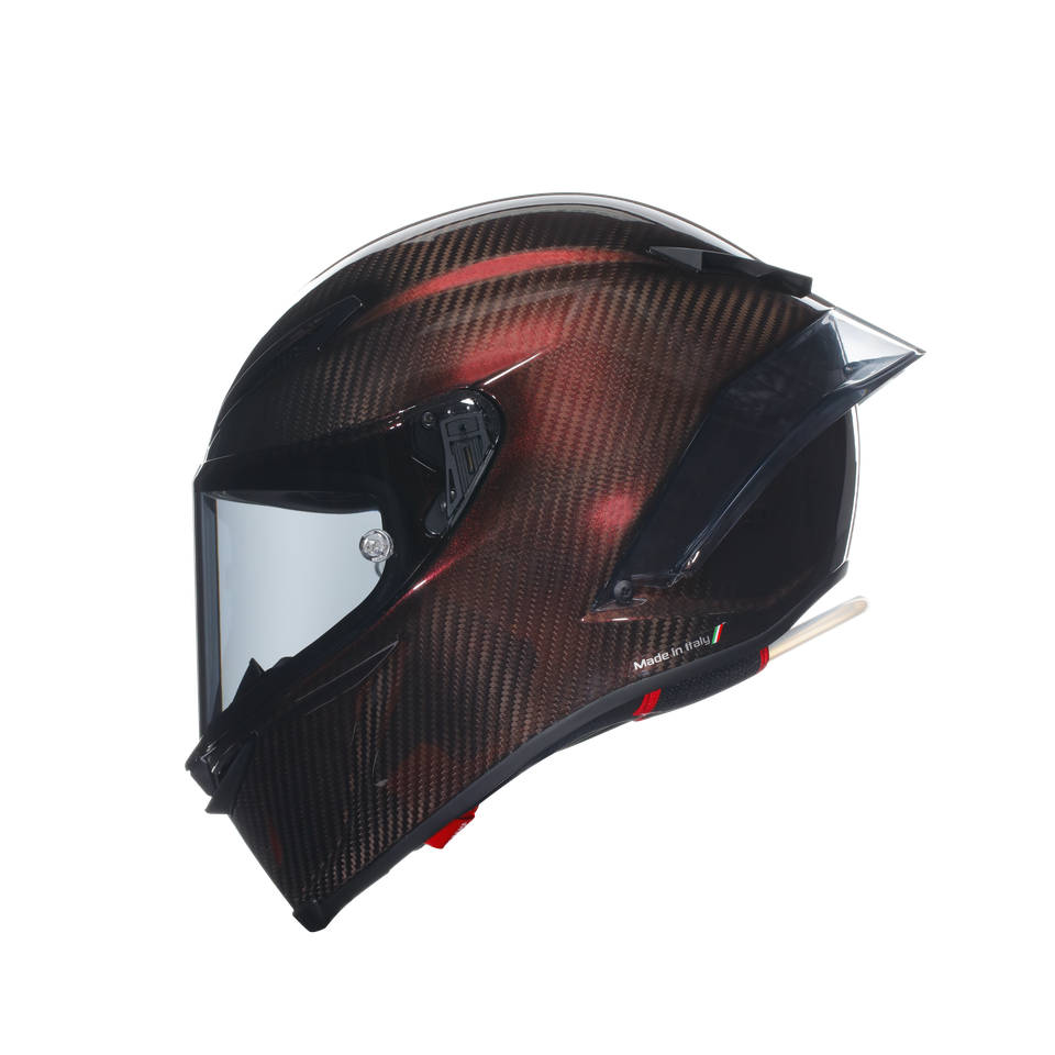 PISTA GP RR MONO RED CARBON - MOTORBIKE FULL FACE HELMET E2206 DOT