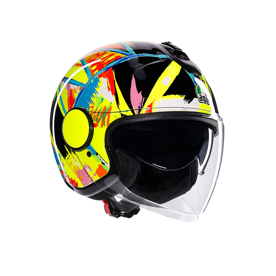 ETERES ROSSI WINTER TEST 2019 - MOTORBIKE OPEN FACE HELMET E2206