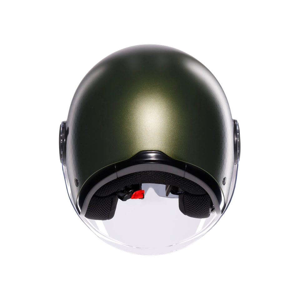 ETERES ANDORA MATT GREEN/BLACK - MOTORBIKE OPEN FACE HELMET E2206