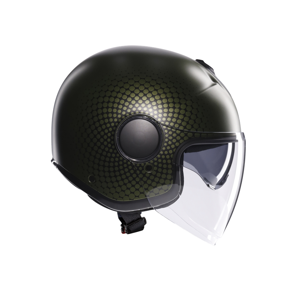 ETERES ANDORA MATT GREEN/BLACK - MOTORBIKE OPEN FACE HELMET E2206