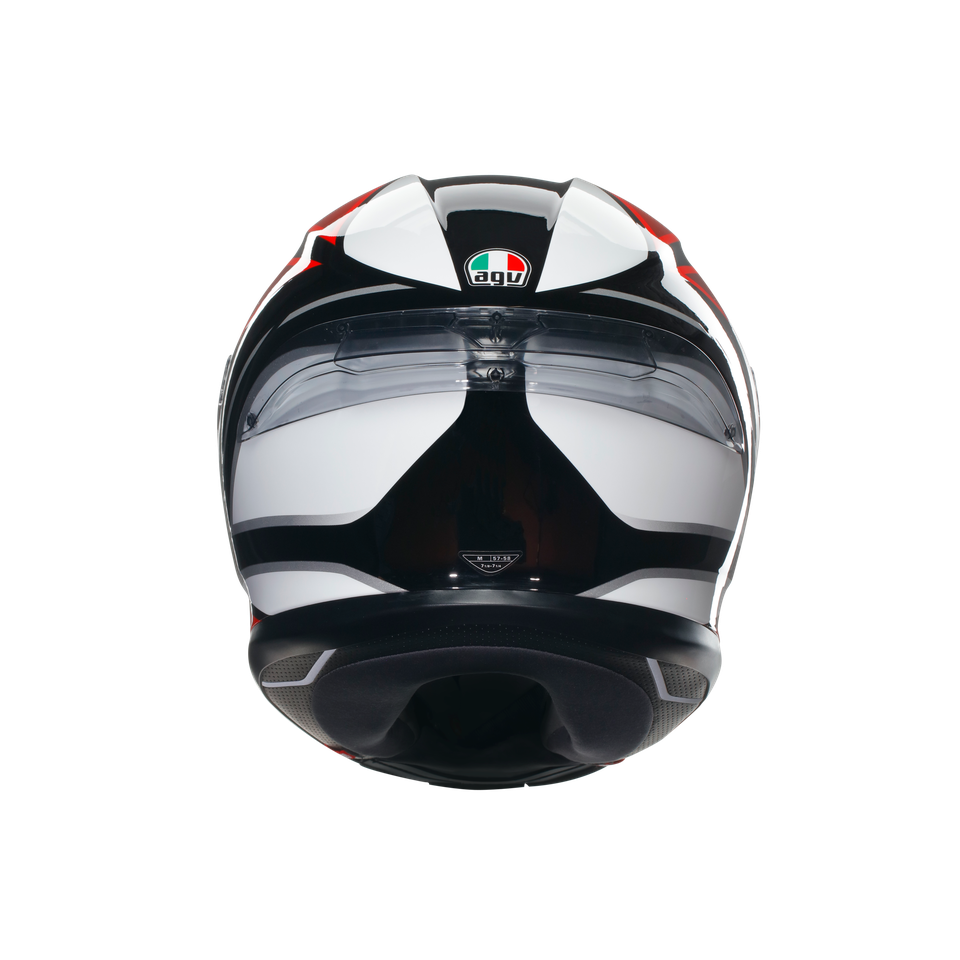 K6 S HYPHEN BLACK/RED/WHITE - MOTORBIKE FULL FACE HELMET E2206