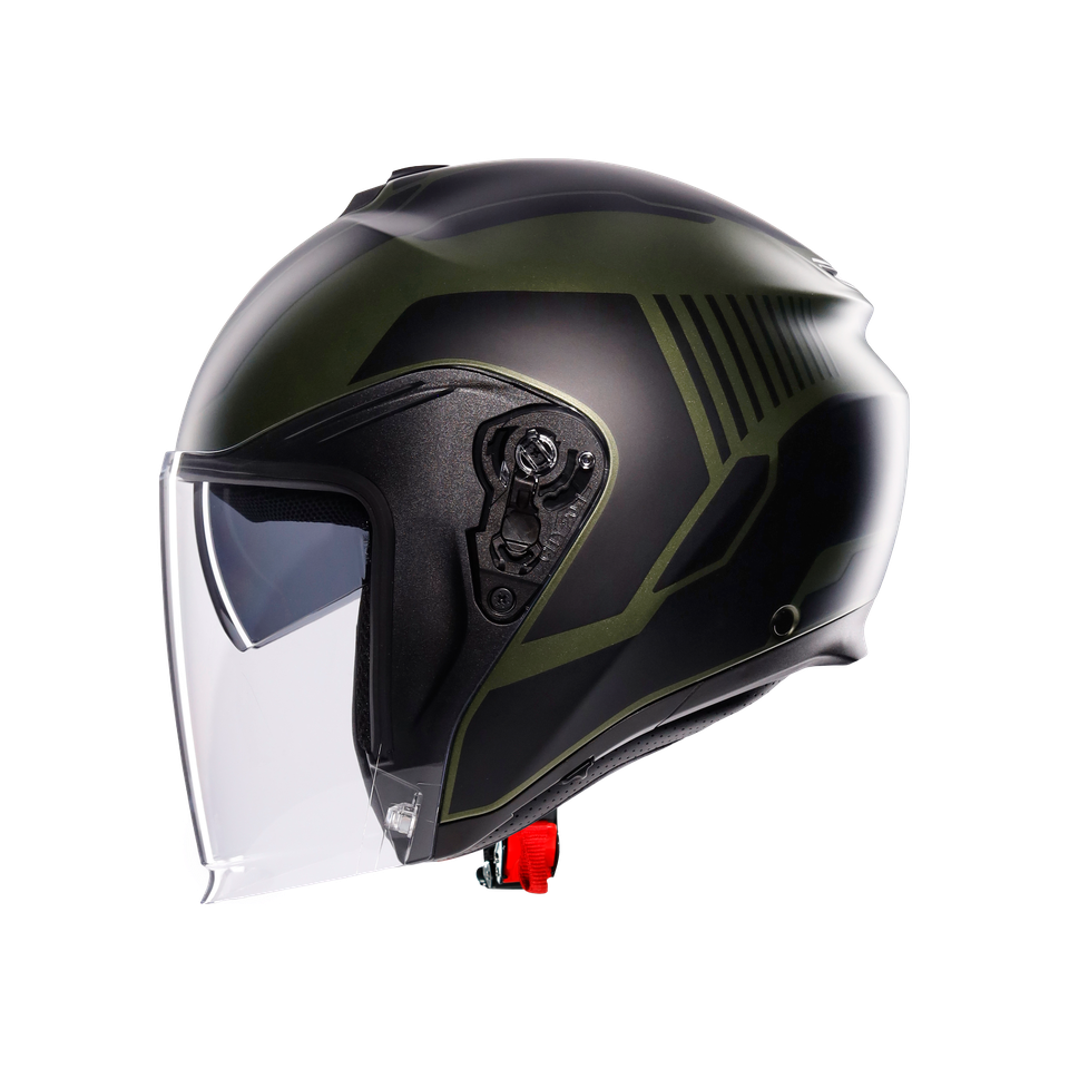 IRIDES SAKAI MATT GREEN/BLACK - MOTORBIKE OPEN FACE HELMET E2206