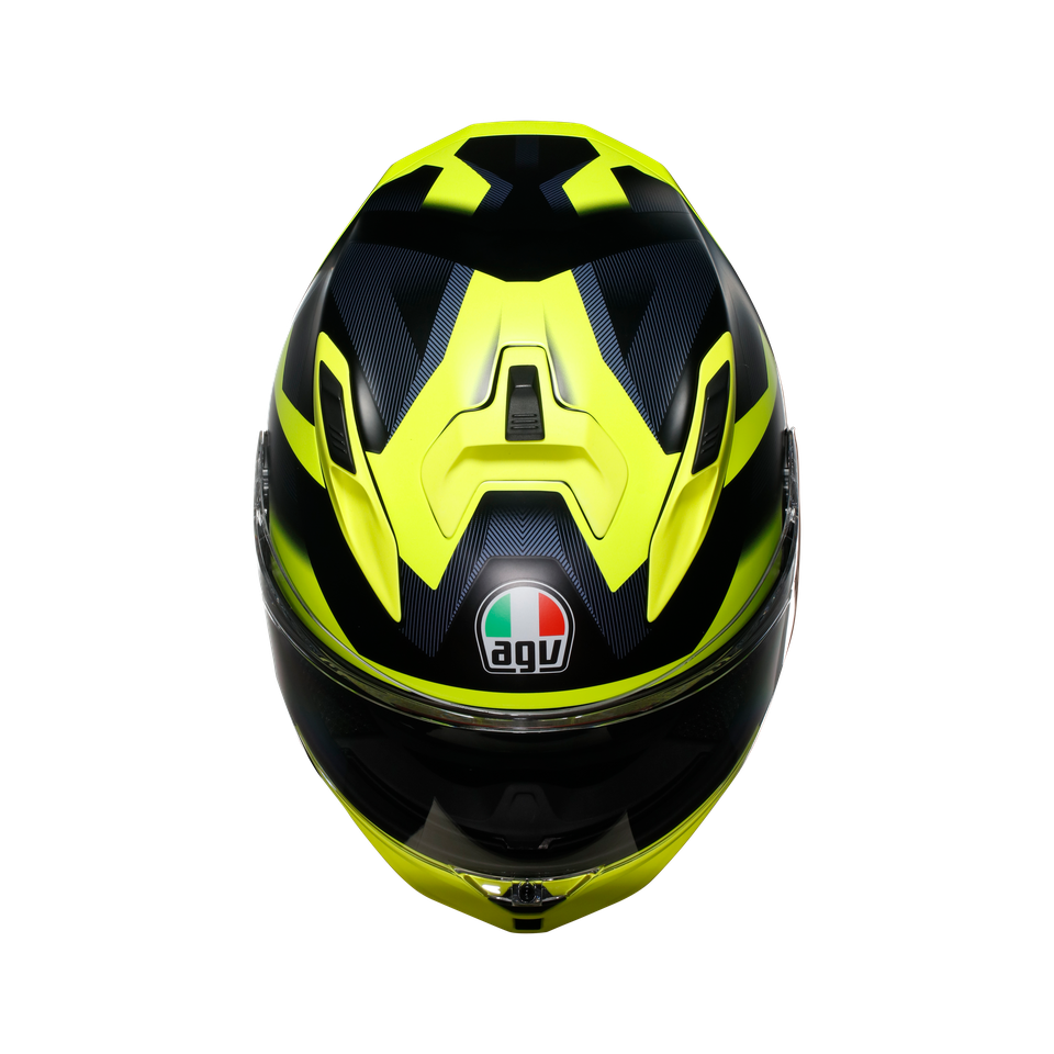 K7 AGV E2206 MPLK - GLIMPSE MATT BLACK/YELLOW FLUO