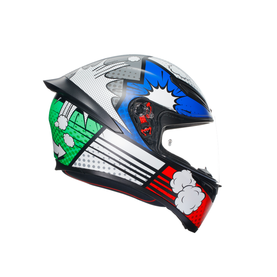 K1 S BANG MATT ITALY/BLUE - MOTORBIKE FULL FACE HELMET E2206