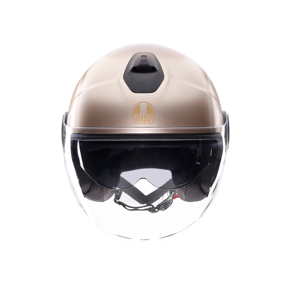 ETERES SIROLO MATT WHITE/GOLD - MOTORBIKE OPEN FACE HELMET E2206