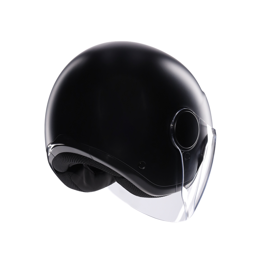 ETERES MONO MATT BLACK - MOTORBIKE OPEN FACE HELMET E2206