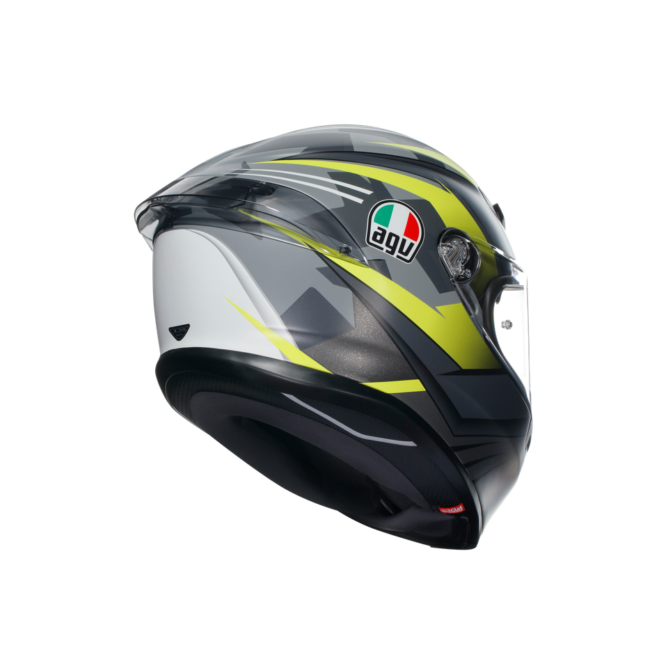 K6 S EXCITE MATT CAMO/YELLOW FLUO - MOTORBIKE FULL FACE HELMET E2206