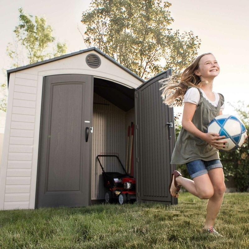8 ft. W x 5 ft. D Plastic Storage Shed
