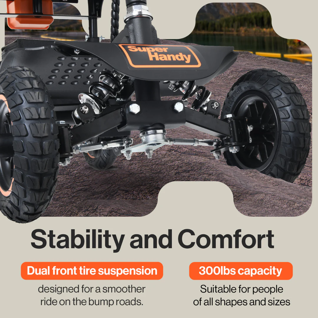 SuperHandy Explorer 4-Wheel Portable Mobility Scooter with Suspension
