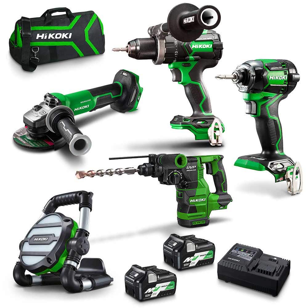 HiKOKI 36V Brushless 5 Piece 2 x 2.5/5.0Ah Combo Kit KC36D5A3(HRZ)