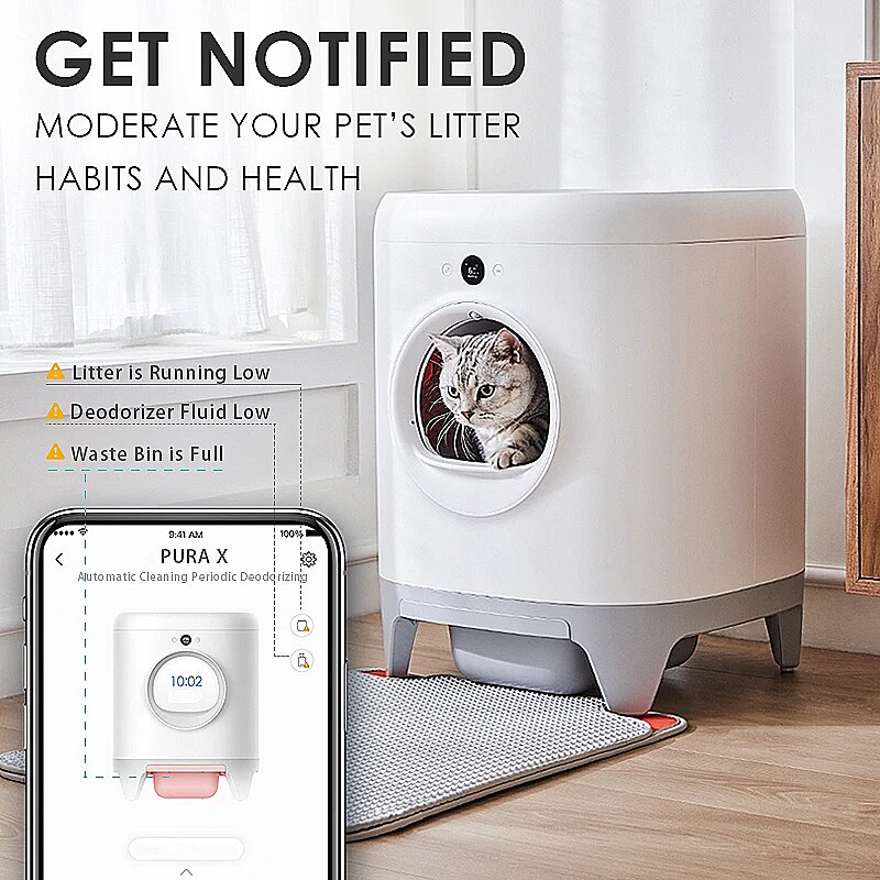 Intelligent Automatic Cat Toilet, Intelligent Deodorizing Cat Litter Box, Electric Shovel, Fully Enclosed Large Anti-splash